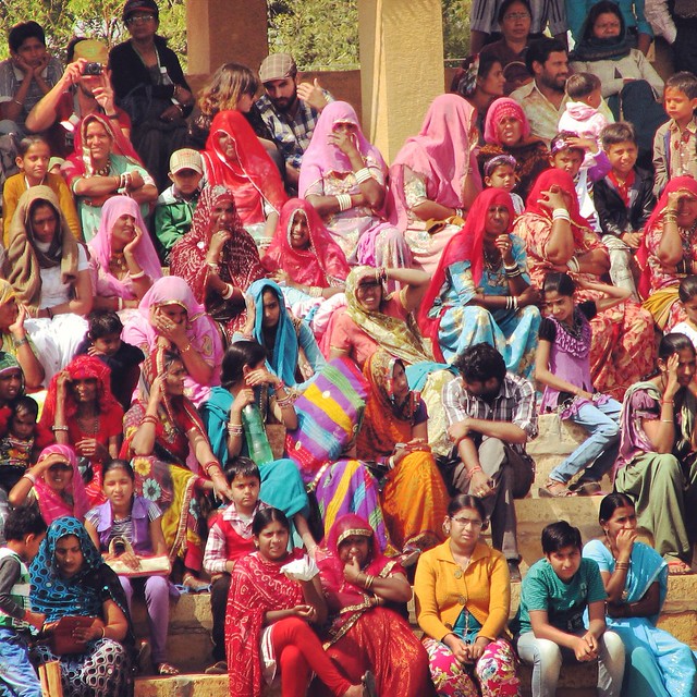 Jaisalmer Desert Festival colourful crowd