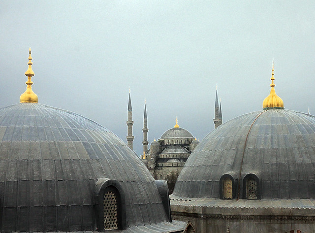 Blue mosque seen from the Hagia Sophia