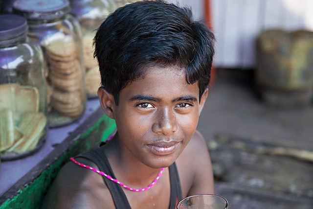 Potrait of a boy in Kolkata, India.