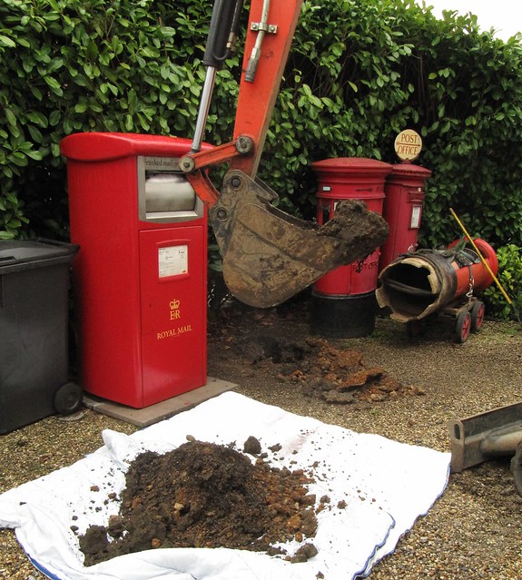 Post Box Recovery - Day 2 - start digging through the concrete into the soil!