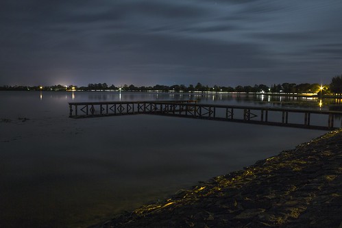 longexposure lake water night canon landscape lights pier long exposure 1855mm 650d t4i