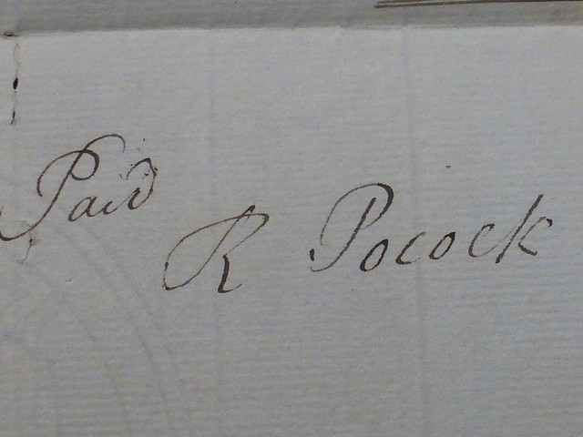 Robert Pocock's Handwriting