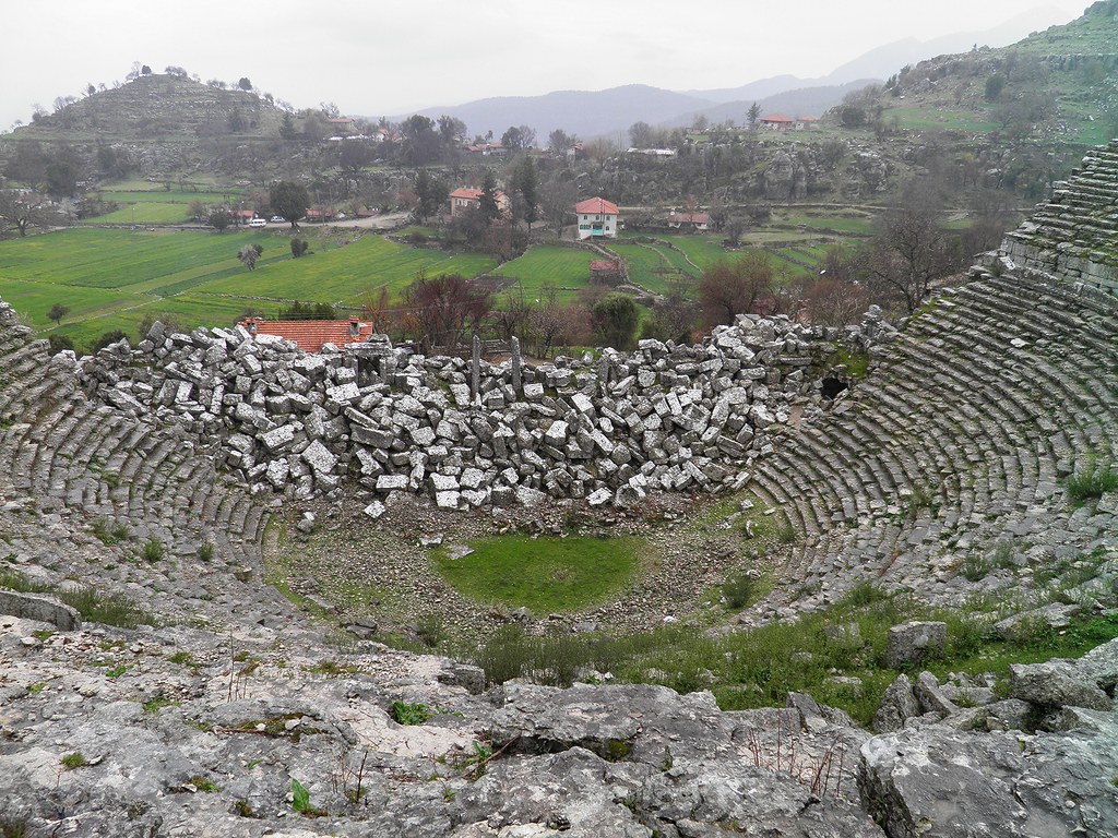 The Roman Theatre, built in the middle of 2nd century A.D., Selge, Pisidia, Turkey