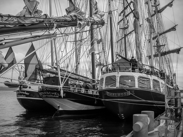Sailing ships in Brest harbor