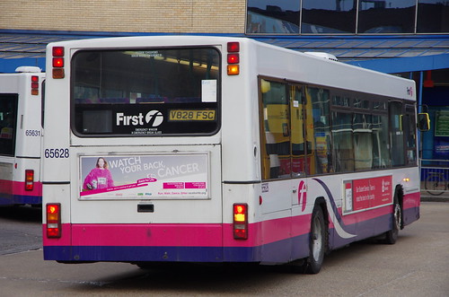 First Essex Scania L94UB / Wright Axcess Floline 65628, V828 FSC | by EastBeach68
