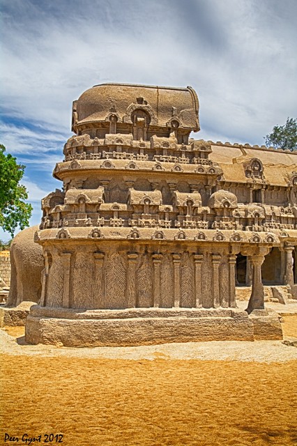 Nakula Sahadeva Ratha. Mahabalipuram. India.