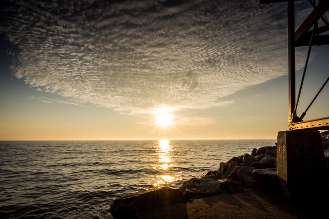 Sunrise over Lake Michigan