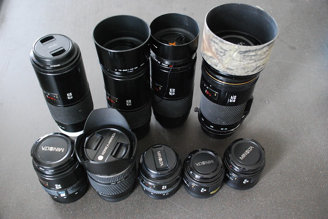 All my Minolta lenses