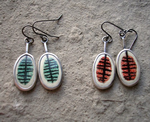 new enamel earrings | the design idea came from these little… | Flickr