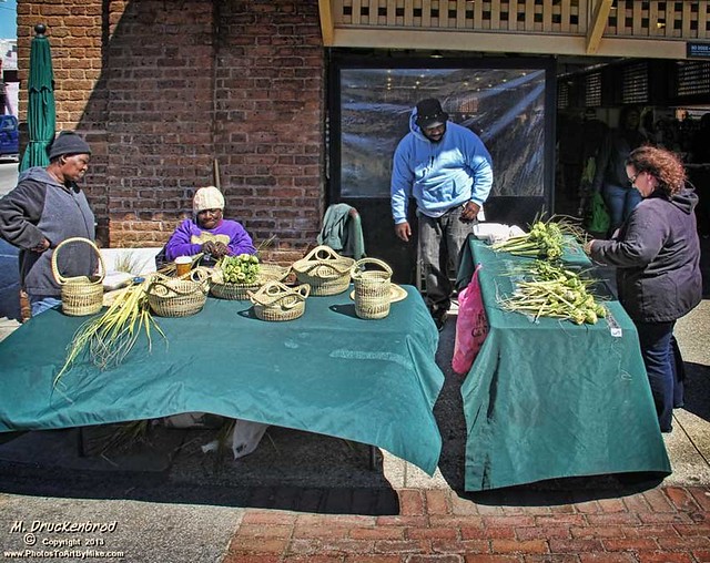 Vendor selling Sweetgrass Baskets