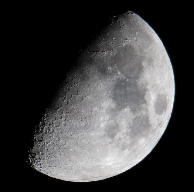 RAW to JPEG - Waxing Gibbous, 62% of the Moon is Illuminated taken on October 12, 2013 with a Panasonic FZ70 P1000854