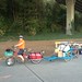 Morgan Scherer on Surly Bike Dummy pulling cargo trailer pulling bike. (Photo by Madi Carlson)