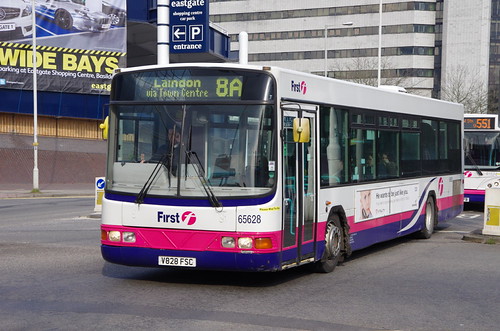 First Essex Scania L94UB / Wright Axcess Floline 65628, V828 FSC | by EastBeach68
