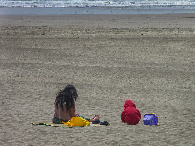 Mother and Child on Ocean Beach, San Francisco (2013)