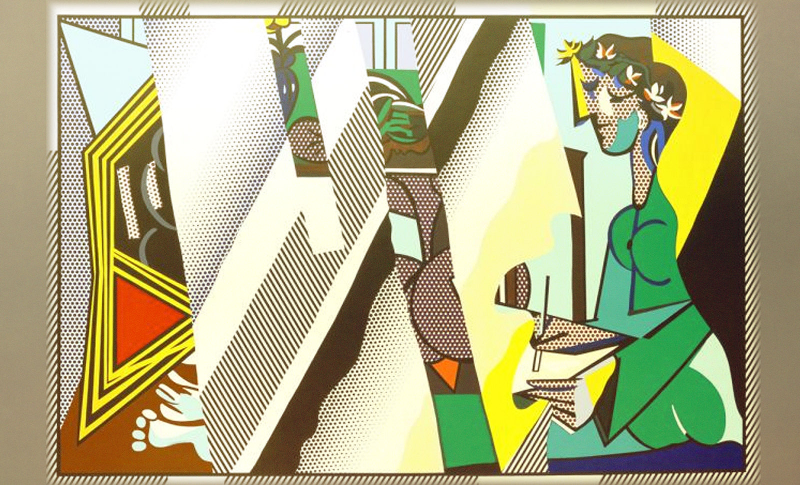 Dibujando el Espejo, relato de Pablo Picasso (1934), transfiguración de Roy Lichtenstein (1990).
