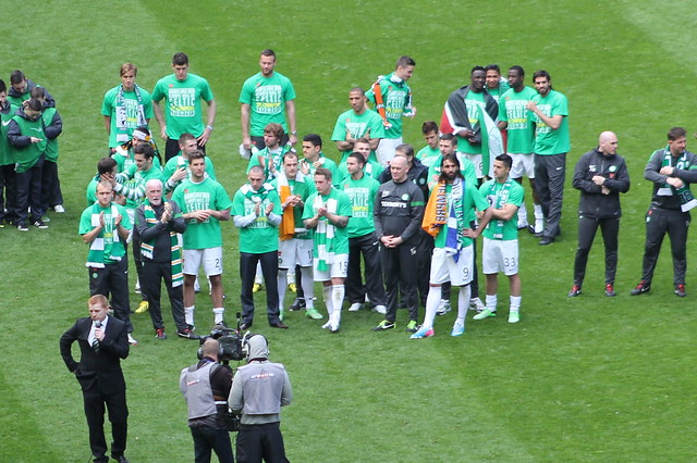Neil & the team after clinching the SPL title