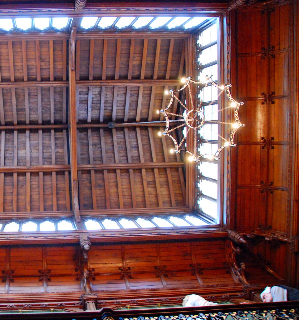 A stunning Gothic Revival estate showcasing a distinctive roof structure and ornate architecture.