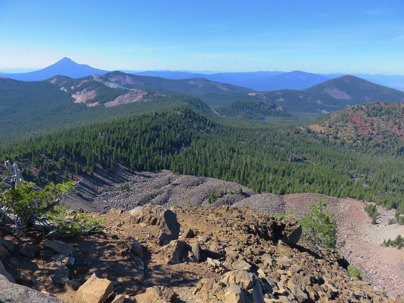 Mt. McLoughlin, Whiteface Peak, Pelican Butte, and Mount Harriman from Aspen Butte