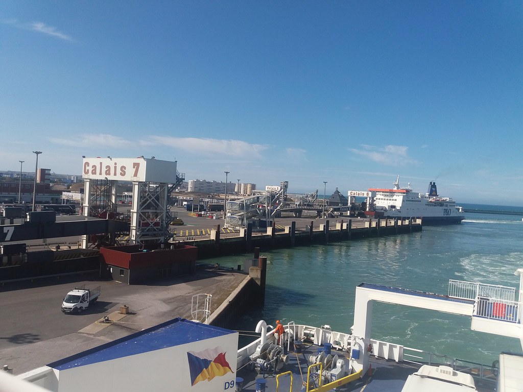 Port of Calais from P and O Spirit of Britain