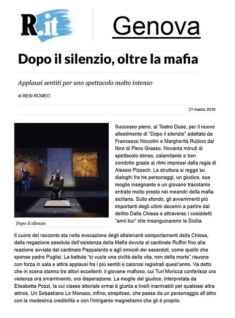 21 marzo 2018 - La Repubblica Online - Genova