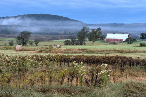 westvirginia autumn background barn clouds fall field haybales house landscape landscapemountain sunrise trees