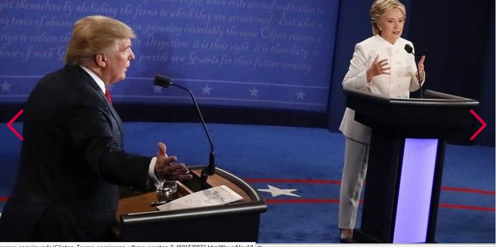 3 debate presidencia hillary y trump