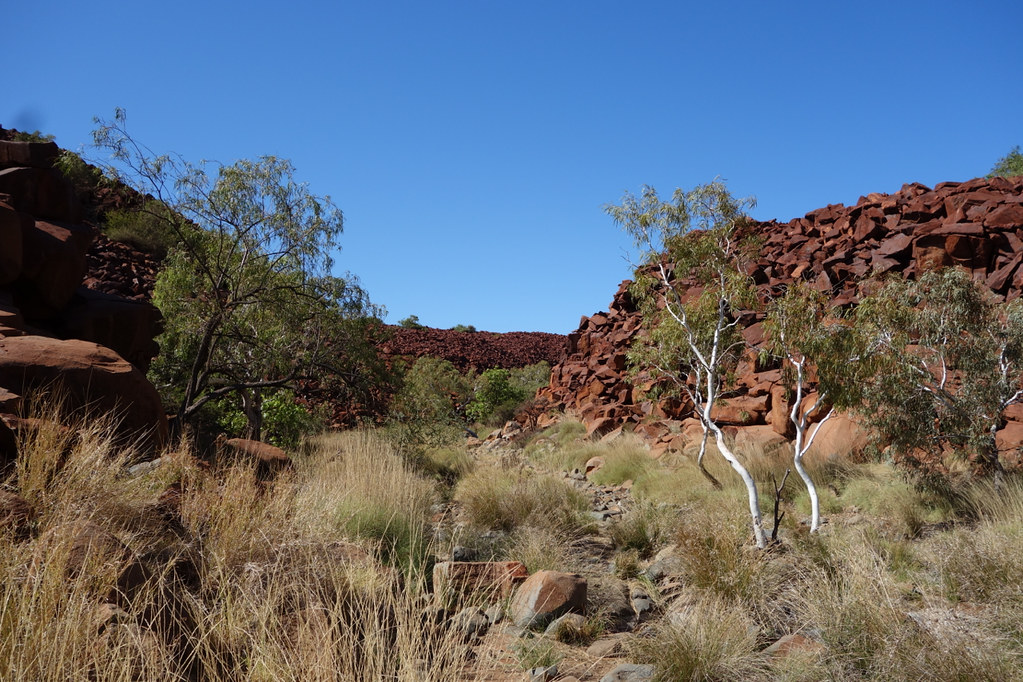 Rock art country on the Burrup Peninsula near Dampier