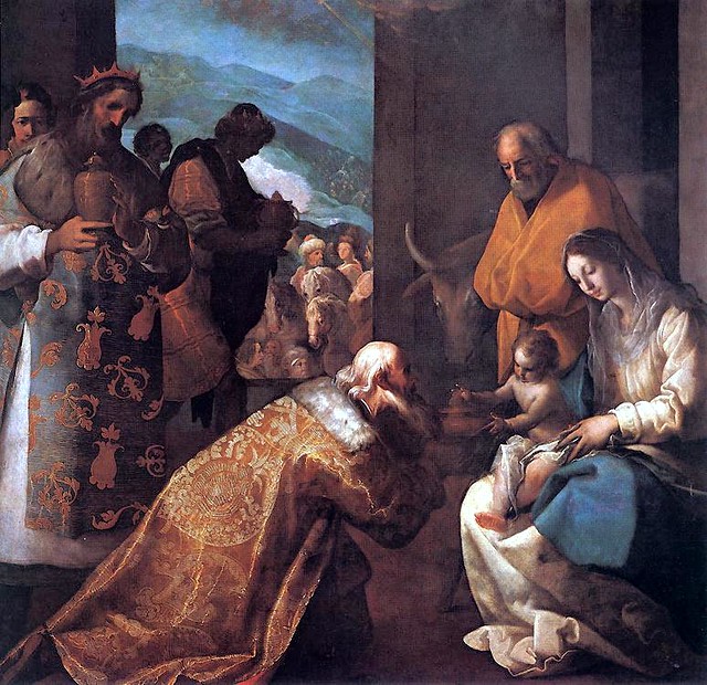 Cajes, Eugenio (1575-1634) - 1620 The Adoration of the Magi (Museum of Fine Arts, Budapest, Hungary)
