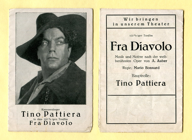 Werbefalltblatt für den Film Fra Diavolo von 1931