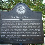 First Baptist Church Sign Savannah, Georgia