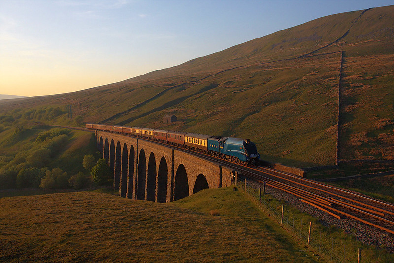 4464 'Bittern' looks stunning as it whisks 'The Cathedrals Explorer' through Dentdale and over Arten Gill Viaduct on 24th May 2012.