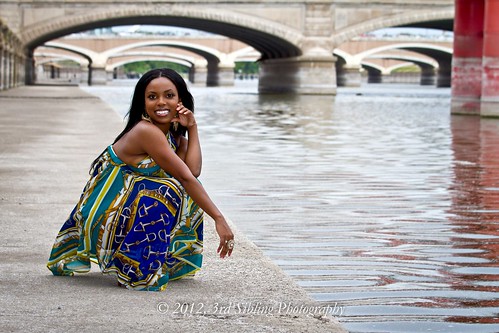 portrait woman black hot cute sexy girl beautiful smile canon landscape eos model eyes pretty dress legs young scenic bridges july posing cheesecake iowa ia 7d stunning heels africanamerican pinup 2012 desmoines waterscape desmoinesriver modelmayhem canon7d don3rdse ikonixstudio