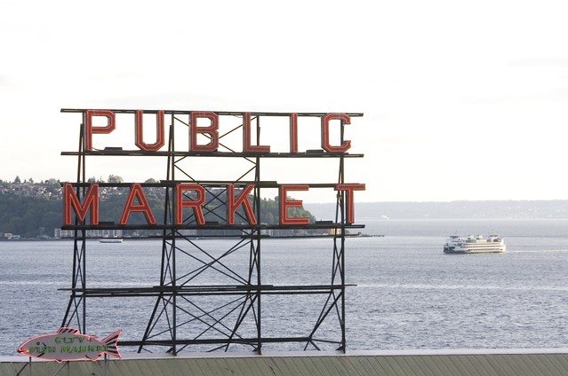 The Pike Place Market sign
