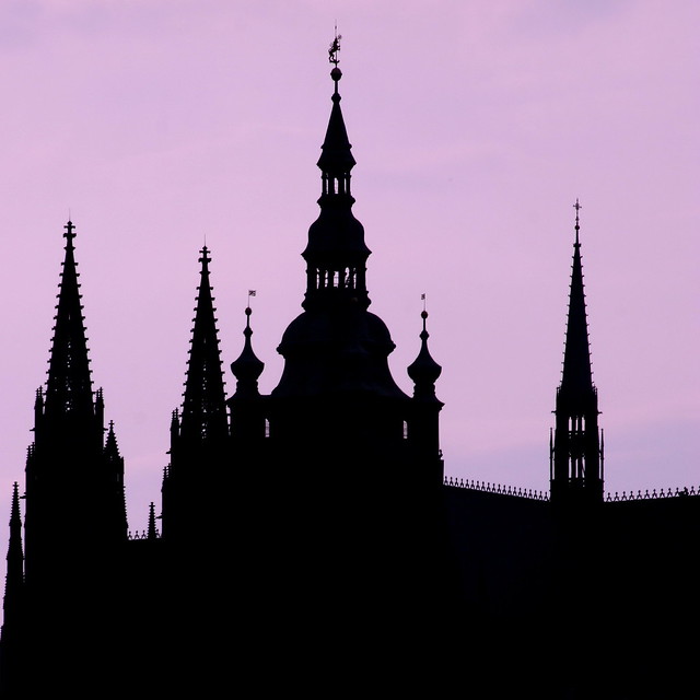 Castle silhouette, Prague
