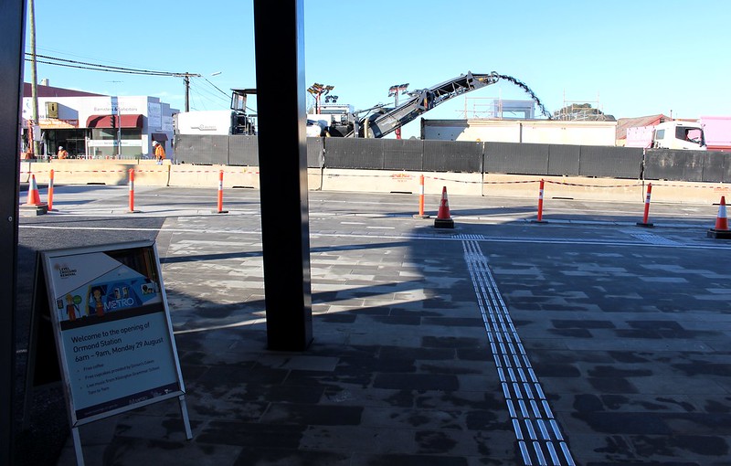 Ormond station works continue on opening day
