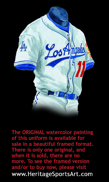 Los Angeles Dodgers 1999 uniform artwork, This is a highly …