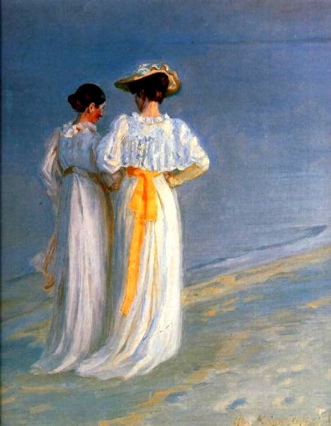 Ancher, Michael (1849-1927) - 1900c. Summer Evening on the South Beach at Skagen
