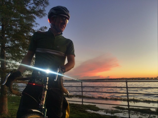 Ed Felkerino and a Hains Point sunset. #bikeDC #sunset