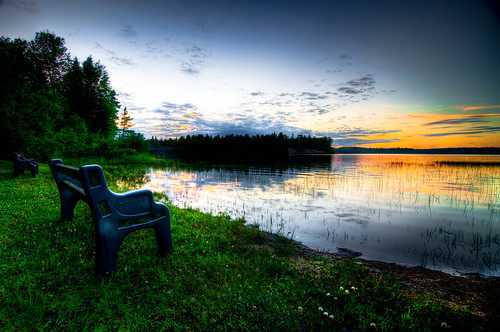 HDR Seat on Kenogami shore by MaxGag, HDR attemp from the night on the shore of Kénogami lake. I got a lot of frames to look at from vacat