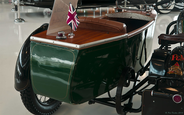 Steve McQueen's 600cc 1931 P & M Panther boat-style side car --- Packard Show - Lyon Museum 269