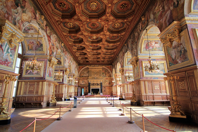 Fontainebleau France : La salle de bal du Château, the ballroom of the Castle,  der Tanzsaal des Schlosses. On explore.
