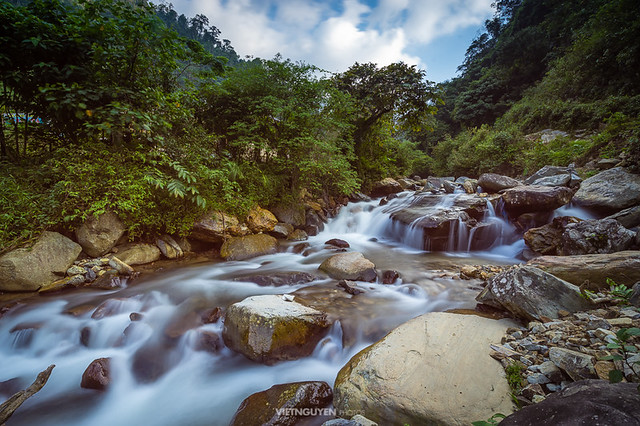 Waterfall in Mu Cang Chai, Yen Bai, Vietnam