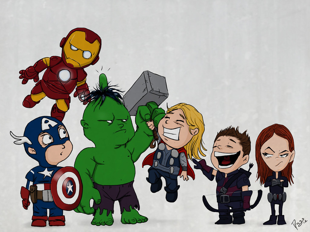 The Little Avengers | This is a little cartoon drawn on the … | Flickr