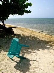 Abandoned beach chair