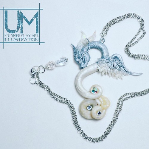 Air Dragon pendent totally handmade with polymer clay #air #Dragon #pendent #handmade #polymerclay #dragons #clay #fimo #umbertomulignano #fantasyart #fantasy #art #artist #instagood #instaart #instaartist #love #cute #follow #like4like | by FIMOSLOVE
