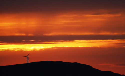 ireland windmill sunrise dawn wind hill mayo turbine hilltop