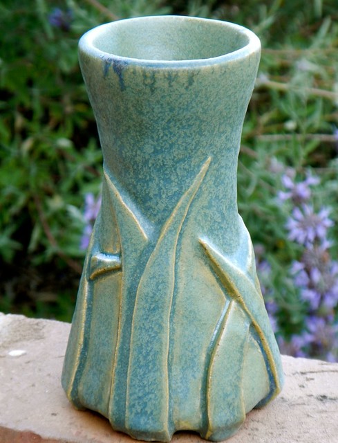 Carved Vase with leaves