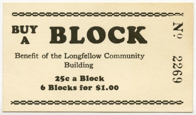 Buy a Block, Benefit of the Longfellow Community Building