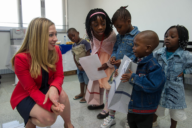 Mozambican Children Share Stories and Artwork with Chelsea Clinton