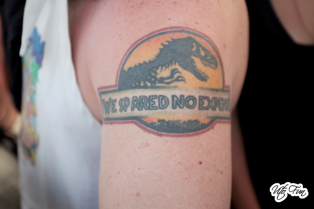 Tattoo uploaded by Katie  Jurassic Park Warning sign tattoo Dinosaur   Tattoodo